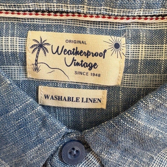 Weatherproof Light Blue Striped Button Down Shirt - Picture 9 of 15